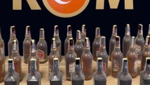 Kocaeli'de 38 şişe kaçak içki ele geçirildi