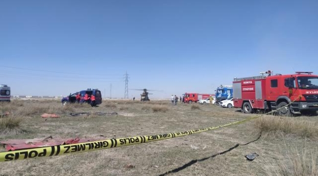 Konya'da eğitim uçağı düştü: Pilot sağ kurtuldu