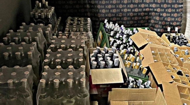 Muğla'da 840 şişe sahte içki ele geçirildi