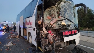 Tekirdağ'da kamyon ile otobüs çarpıştı: 1 ölü