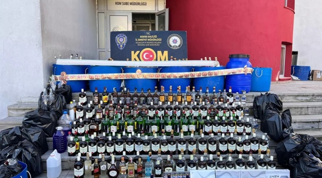 Adana'da 5 bin litre sahte içki ele geçirildi