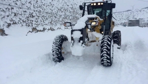 Adıyaman'da kar: 81 yerleşim yerinin yolu kapandı
