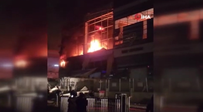 Ankara'da kauçuk fabrikasında yangın çıktı