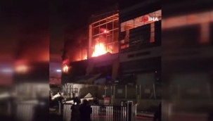 Ankara'da kauçuk fabrikasında yangın çıktı