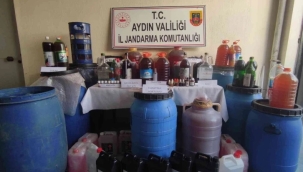 Aydın'da 1.740 litre kaçak içki ele geçirildi