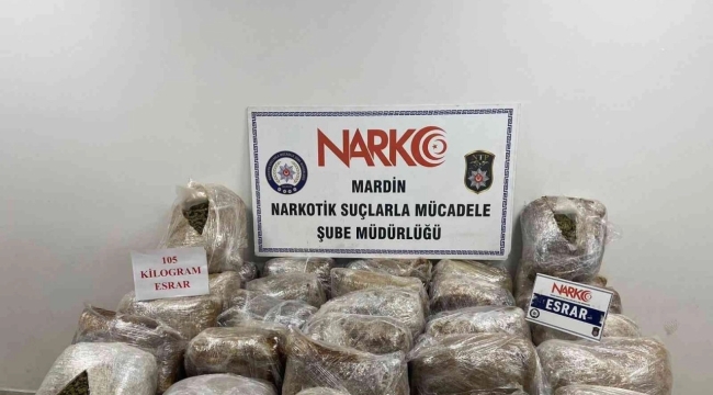 Mardin'de 105 kg esrar ele geçirildi: 5 tutuklama