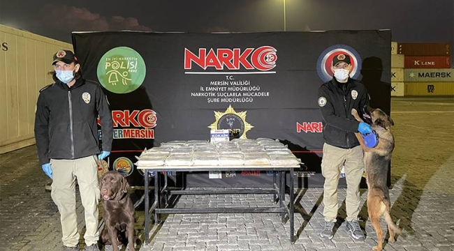 Mersin Limanı'nda 45 kg kokain ele geçirildi