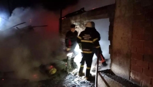 Tokat'ta ağılda yangın: 100 keçi telef oldu