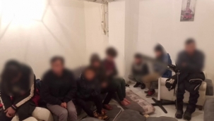 Van'da bir bodrum katta 8 kaçak yakalandı