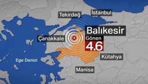 Balıkesir'de 4,6 büyüklüğünde deprem