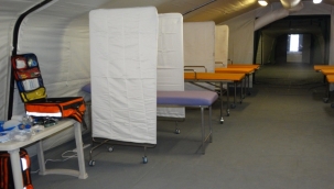 Hint ordusu Hatay'da sahra hastanesi kurdu