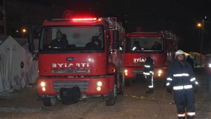 Osmaniye'de çadır kentte yangın çıktı