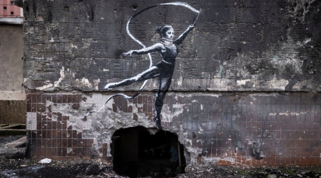 Ukrayna, Banksy'nin eserlerini korumaya aldı
