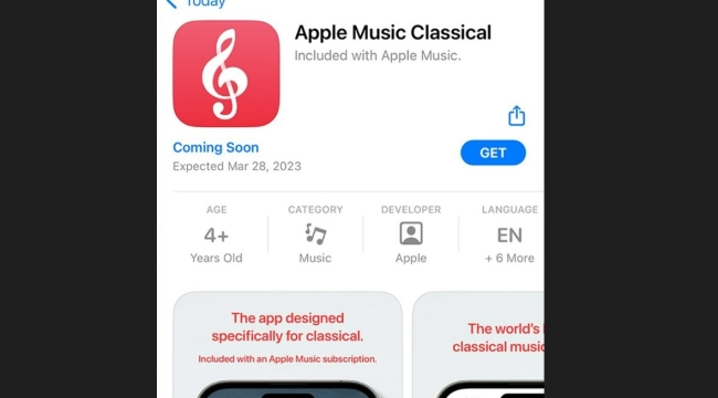Apple'dan yeni uygulama: Apple Music Classical