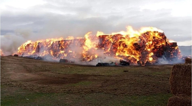 Konya'da tarım işletmesinde yangın