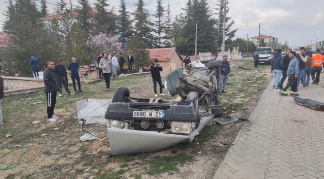 Konya'da trafik kazası: 1 ölü, 1 yaralı