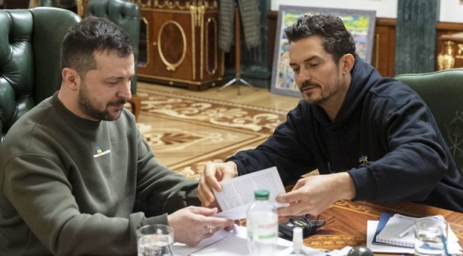 Orlando Bloom, Kiev'de Zelenski ile görüştü