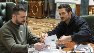 Orlando Bloom, Kiev'de Zelenski ile görüştü