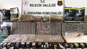 Bilecik'te 56 bin 340 dolu makaron ele geçirildi 