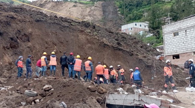 Ekvador'da heyelan: Can kaybı 33'e yükseldi