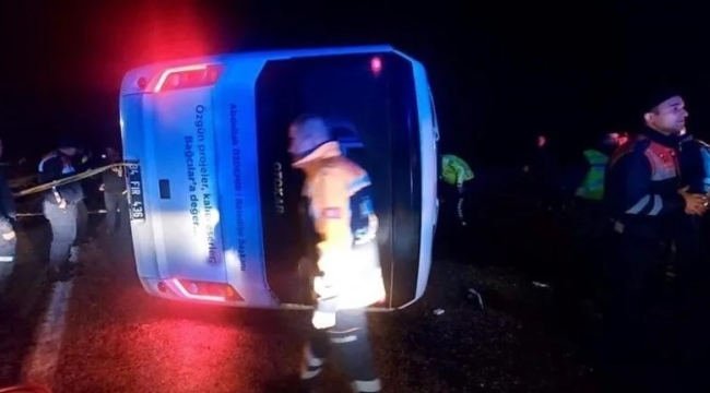 Kayseri'de otobüs devrildi: 3 ölü, 19 yaralı