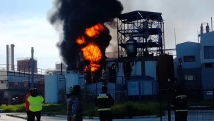 Kırklareli'nde Aksüs Kimya tesisinde yangın çıktı