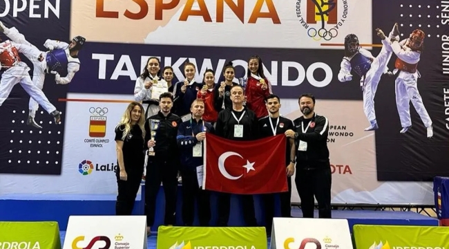 Millî tekvandocular İspanya'da 5 madalya kazandı