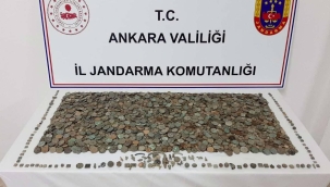 Ankara'da yasa dışı 2 bin 740 sikke ele geçirildi