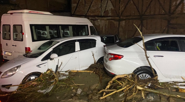 Bursa'da şiddetli yağışlar sele neden oldu