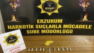 Bir İranlı Erzurum'da vücudunda afyonla yakalandı