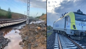 Yozgat'ta YHT hattında heyelan