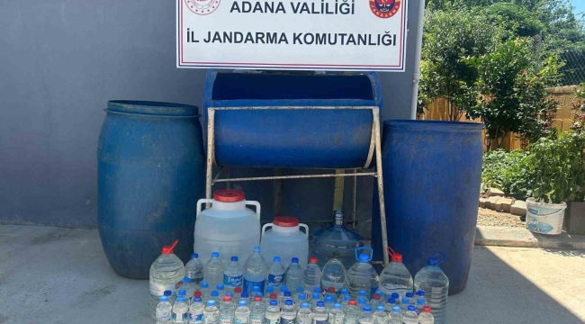 Adana'da 1.050 litre sahte içki ele geçirildi