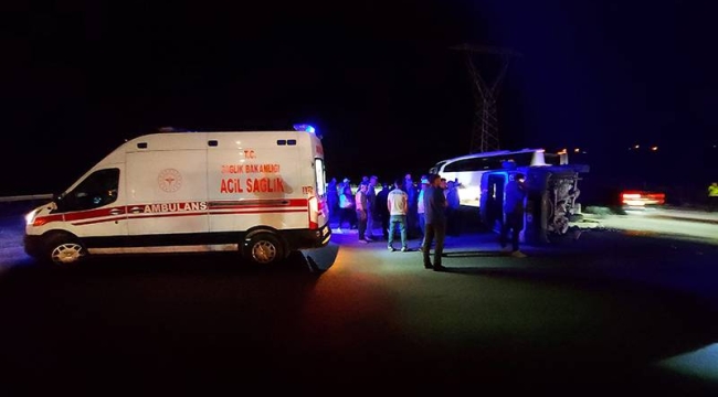 Amasya'da trafik kazası: 17 yaralı