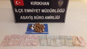 Cevize uyuşturucu saklayan 4 kişi gözaltına alındı