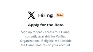 X, iş ilanı özelliğini test ediyor
