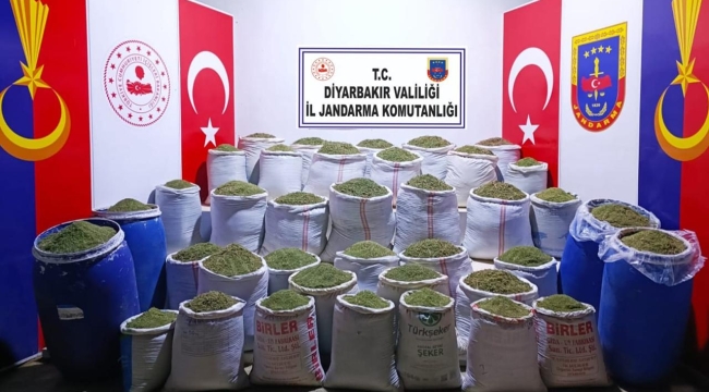 Diyarbakır Lice'de 1,3 ton esrar ele geçirildi