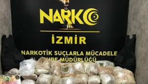 İzmir'de 35 kilo esrar ele geçirildi