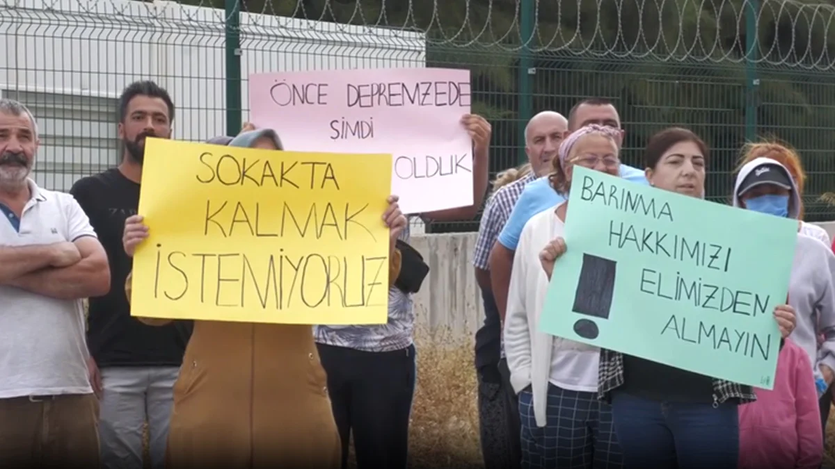 Depremzedelere konteynerleri boşaltma tebligatı