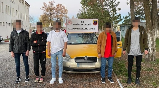 Erzincan'da ticari taksi ile sığıntı kaçakçılığı 