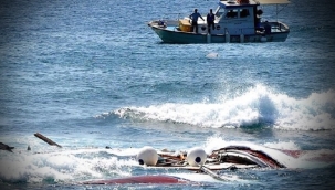 Tuz yüklü kargo gemisi Midilli açıklarında battı