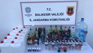 Balıkesir'de 2342 litre sahte içki ele geçirildi