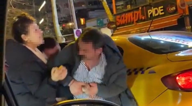 Beşiktaş'ta taksici yolcu seçti, kavga çıktı