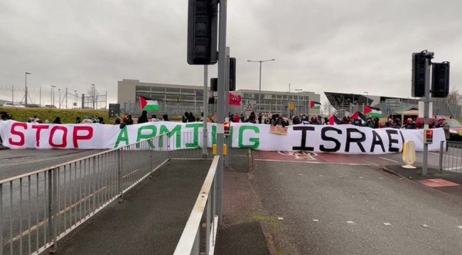 Filistin destekçilerinden BAE Systems'e protesto