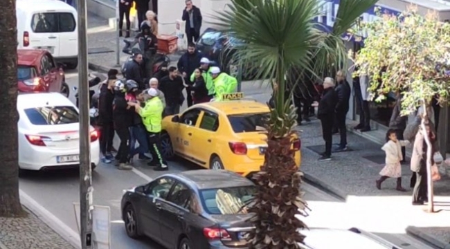 Konak'ta taksici, kadın yolcusunun boğazını sıktı