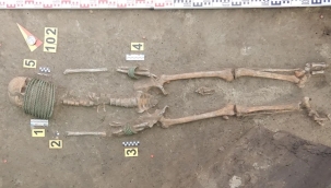 Ukrayna'da bin yıllık mezarlık keşfedildi