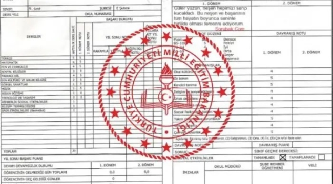 Milli Eğitim Bakanlığı karneleri değiştiriyor