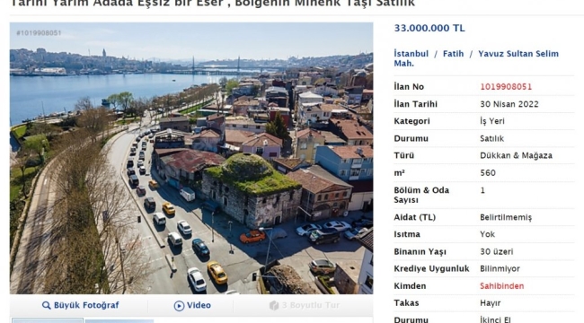 Mimar Sinan'ın tarihi hamamı 2 milyon $'a satılık