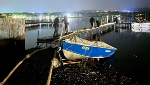 NATO borusu delindi, Sapanca Gölü'ne yakıt sızdı!