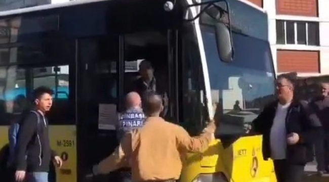 İstanbul'da taksici İETT şoförüne levyeyle saldırdı