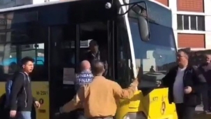 İstanbul'da taksici İETT şoförüne levyeyle saldırdı